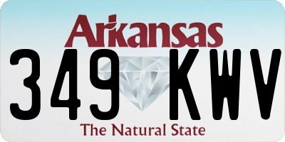 AR license plate 349KWV