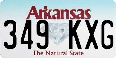 AR license plate 349KXG