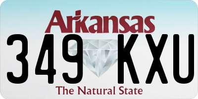 AR license plate 349KXU