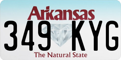 AR license plate 349KYG