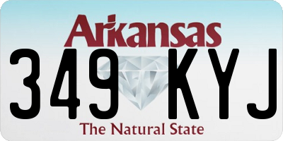 AR license plate 349KYJ