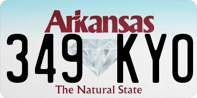 AR license plate 349KYO