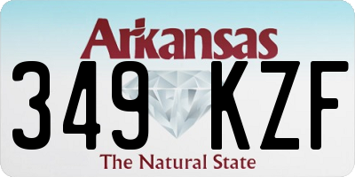 AR license plate 349KZF