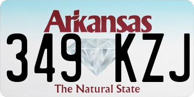 AR license plate 349KZJ