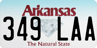 AR license plate 349LAA