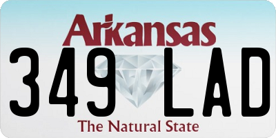 AR license plate 349LAD