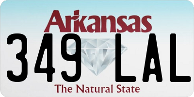 AR license plate 349LAL