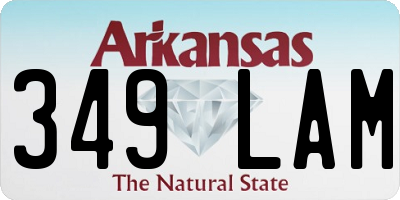 AR license plate 349LAM