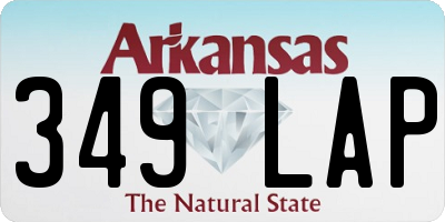 AR license plate 349LAP