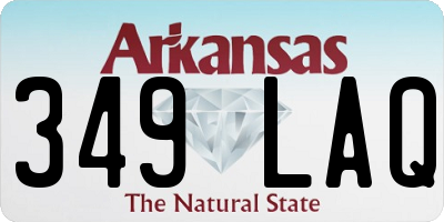 AR license plate 349LAQ