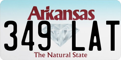 AR license plate 349LAT