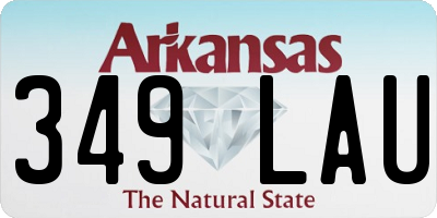 AR license plate 349LAU