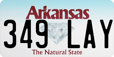 AR license plate 349LAY