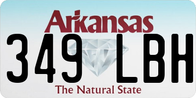 AR license plate 349LBH