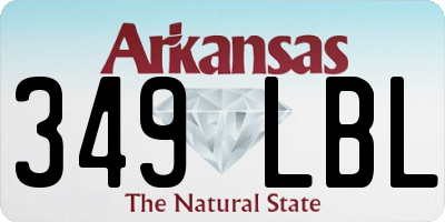 AR license plate 349LBL