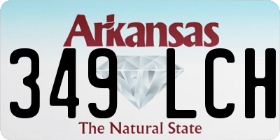 AR license plate 349LCH