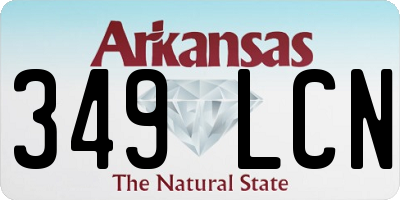 AR license plate 349LCN