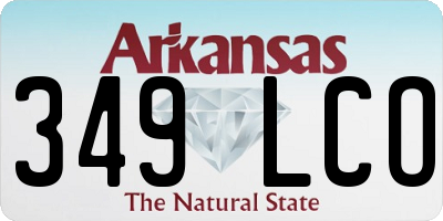 AR license plate 349LCO