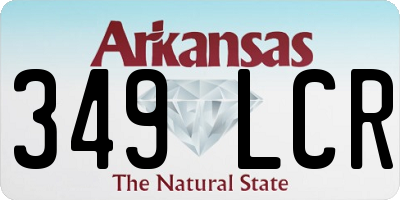 AR license plate 349LCR