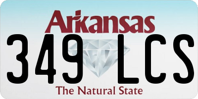 AR license plate 349LCS