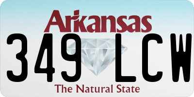 AR license plate 349LCW