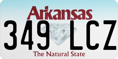 AR license plate 349LCZ