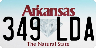 AR license plate 349LDA