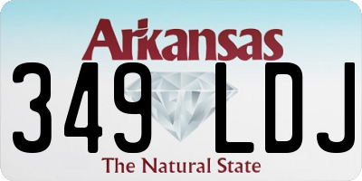 AR license plate 349LDJ