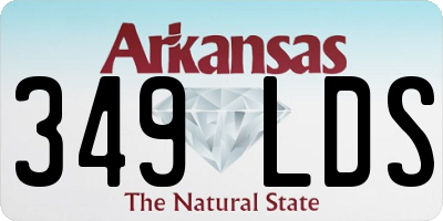 AR license plate 349LDS