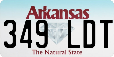 AR license plate 349LDT