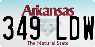 AR license plate 349LDW