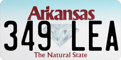 AR license plate 349LEA