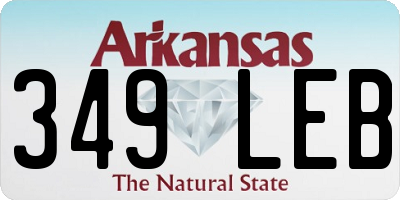 AR license plate 349LEB
