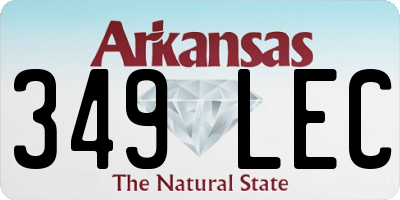 AR license plate 349LEC
