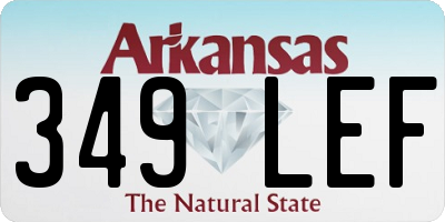 AR license plate 349LEF