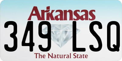 AR license plate 349LSQ