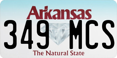 AR license plate 349MCS