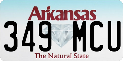 AR license plate 349MCU