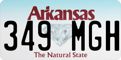 AR license plate 349MGH