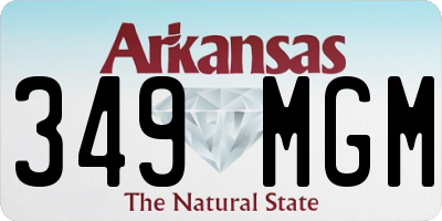 AR license plate 349MGM