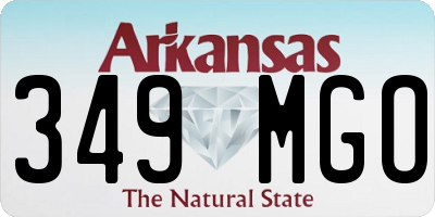 AR license plate 349MGO