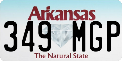 AR license plate 349MGP
