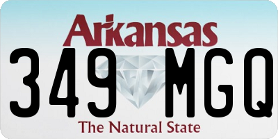 AR license plate 349MGQ