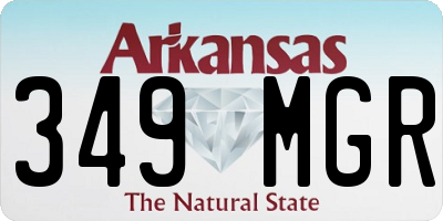 AR license plate 349MGR