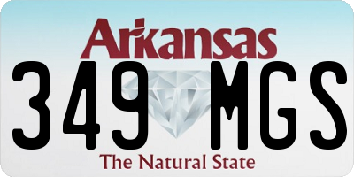 AR license plate 349MGS