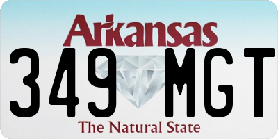 AR license plate 349MGT