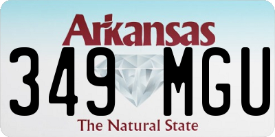 AR license plate 349MGU