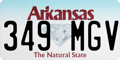 AR license plate 349MGV