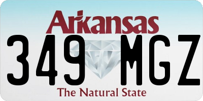 AR license plate 349MGZ