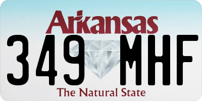 AR license plate 349MHF